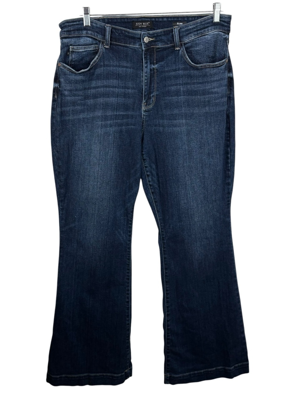 Judy Blue Dark Wash High Rise Flare Jeans Stretch Denim Plus Size 18W JB82637DK